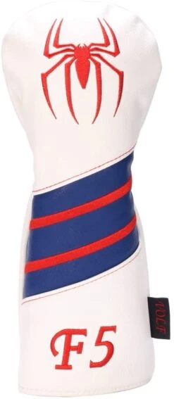 Volf Golf Red White Blue Leather Spider Headcovers 12 Volf Golf Red White Blue Leather Spider Headcovers -Wilson Shop VolfGolfHeadcovers SpiderFairway 5