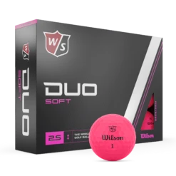 Wilson Staff Duo Soft 2.5 Golf Balls -Wilson Shop WG2006105 9 Duo Soft Pink Standard Ball 12PK Vert RT Lockup