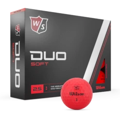 Wilson Staff Duo Soft 2.5 Golf Balls -Wilson Shop WG2006106 9 Duo Soft Red Standard Ball 12PK Vert RT Lockup