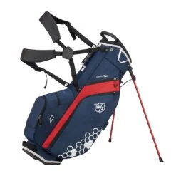 Wilson Staff Golf Feather Lite FL Stand Carry Bags 18 Wilson Staff Golf Feather Lite FL Stand Carry Bags -Wilson Shop WGB5705NA WS FEATHER NARDWH bag with strap and open stand
