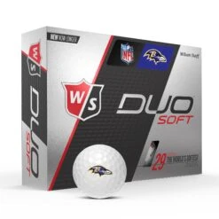 Wilson Staff Duo Soft NFL Team Licensed Golf Balls -Wilson Shop WGWP400BA WS DUO Soft 12BALL WH NFL Baltimore Vert wBall Hotlist V2