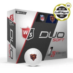 Wilson Staff Duo Soft NFL Team Licensed Golf Balls -Wilson Shop WGWP400CH WS DUO Soft 12BALL WH NFL Chicago Vert wBall Hotlist