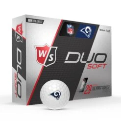 Wilson Staff Duo Soft NFL Team Licensed Golf Balls -Wilson Shop WGWP400LA WS DUO Soft 12BALL WH NFL LA Rams Vert wBall Hotlist V2