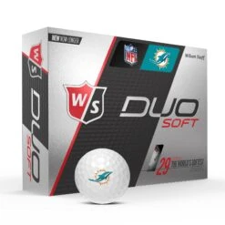 Wilson Staff Duo Soft NFL Team Licensed Golf Balls -Wilson Shop WGWP400MI WS DUO Soft 12BALL WH NFL Miami Vert wBall Hotlist V2