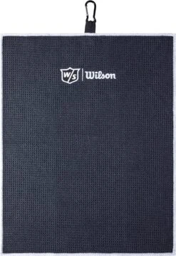 Wilson Staff Microfiber Trifold Golf Towel 16" X 21" Black 7 Wilson Staff Microfiber Trifold Golf Towel 16" X 21" Black -Wilson Shop WIlsonTriFoldTowelBlack 2