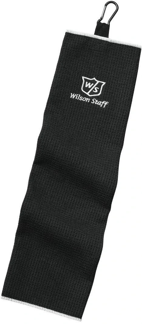 Wilson Staff Microfiber Trifold Golf Towel 16" X 21" Black 3 Wilson Staff Microfiber Trifold Golf Towel 16" X 21" Black - Image 3