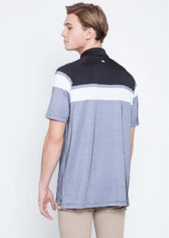 Callaway Jack Nicklaus Black Label By Perry Ellis Yarn Dyed Color Block Polo Shirts -Wilson Shop YarnDyedColorBlockPolo CaviarBlack2