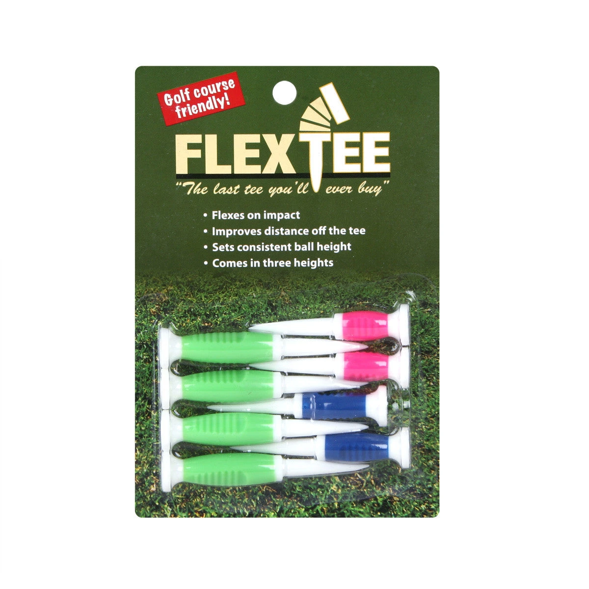 FlexTee Flexible Golf Tees - 8 Pack - Multi Heights 2 FlexTee Flexible Golf Tees - 8 Pack - Multi Heights - Image 2