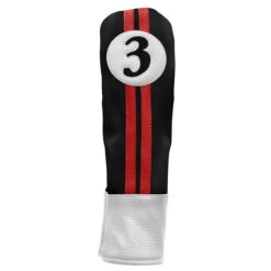 Sahara Retro Vintage #3 Fairway Wood Headcovers -Wilson Shop fw 3 hc black red