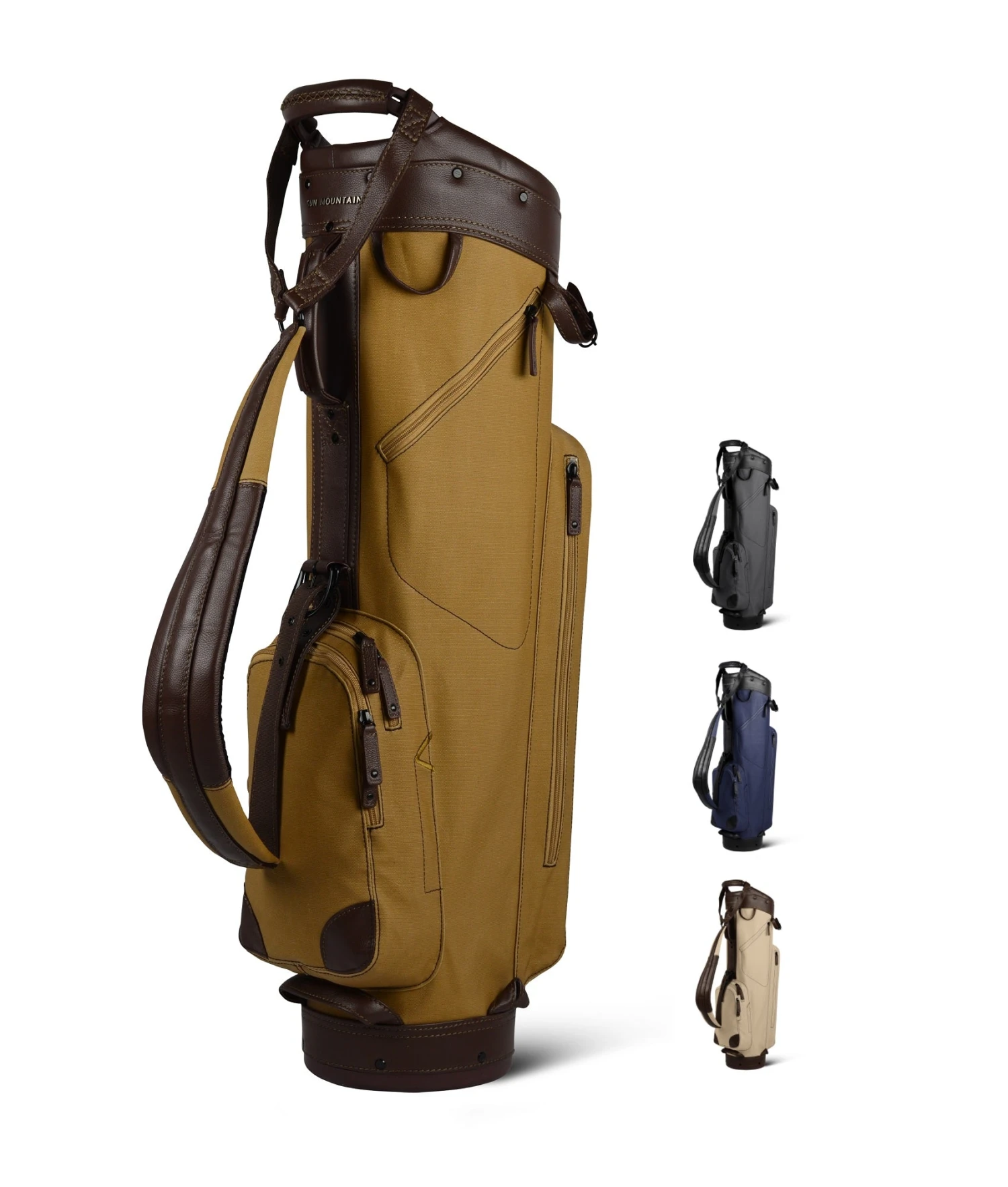 Sun Mountain Golf Canvas & Leather Cart Bag 1 Sun Mountain Golf Canvas & Leather Cart Bag