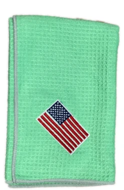 Joseph Elliott USA Embroidered Flag 18" X 18" Micro Fiber Towels -Wilson Shop je7